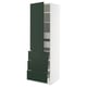 SEKTION / MAXIMERA Gabinete alto+puerta/3 frnt/5 cjn, blanco/Havstorp verde oscuro, 24x24x80 "
