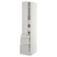 SEKTION / MAXIMERA Gabinete alto+puerta/3 frnt/5 cjn, blanco/Lerhyttan gris claro, 15x24x80 "