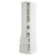 SEKTION / MAXIMERA Gabinete alto+puerta/3 frnt/5 cjn, blanco/Lerhyttan gris claro, 18x24x90 "