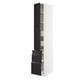 SEKTION / MAXIMERA Gabinete alto+puerta/3 frnt/5 cjn, blanco/Lerhyttan teñido en negro, 15x24x90 "