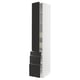 SEKTION / MAXIMERA Gabinete alto+puerta/3 frnt/5 cjn, blanco/Nickebo antracita mate, 15x24x90 "
