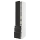 SEKTION / MAXIMERA Gabinete alto+puerta/3 frnt/5 cjn, blanco/Nickebo antracita mate, 18x24x90 "