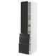 SEKTION / MAXIMERA Gabinete alto+puerta/3 frnt/5 cjn, blanco/Nickebo antracita mate, 18x24x80 "