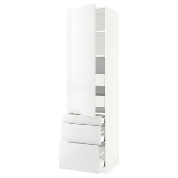 SEKTION / MAXIMERA Gabinete alto+puerta/3 frnt/5 cjn, blanco/Ringhult blanco, 24x24x90 "