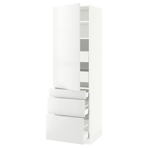 SEKTION / MAXIMERA Gabinete alto+puerta/3 frnt/5 cjn, blanco/Ringhult blanco, 24x24x80 "