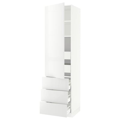 SEKTION / MAXIMERA Gabinete alto+puerta/3 frnt/5 cjn, blanco/Ringhult blanco, 24x24x90 "