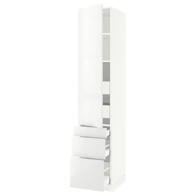 SEKTION / MAXIMERA Gabinete alto+puerta/3 frnt/5 cjn, blanco/Ringhult blanco, 18x24x90 "
