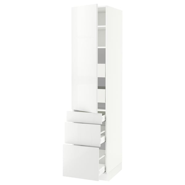 SEKTION / MAXIMERA Gabinete alto+puerta/3 frnt/5 cjn, blanco/Ringhult blanco, 18x24x80 "