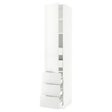 SEKTION / MAXIMERA Gabinete alto+puerta/3 frnt/5 cjn, blanco/Ringhult blanco, 18x24x90 "