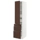 SEKTION / MAXIMERA Gabinete alto+puerta/3 frnt/5 cjn, blanco/Sinarp marrón, 18x24x80 "