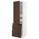 SEKTION / MAXIMERA Gabinete alto+puerta/3 frnt/5 cjn, blanco/Sinarp marrón, 24x24x80 "