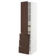 SEKTION / MAXIMERA Gabinete alto+puerta/3 frnt/5 cjn, blanco/Sinarp marrón, 18x24x80 "