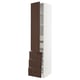 SEKTION / MAXIMERA Gabinete alto+puerta/3 frnt/5 cjn, blanco/Sinarp marrón, 18x24x90 "