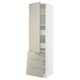 SEKTION / MAXIMERA Gabinete alto+puerta/3 frnt/5 cjn, blanco/Stensund beige, 24x24x90 "