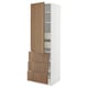 SEKTION / MAXIMERA Gabinete alto+puerta/3 frnt/5 cjn, blanco/Tistorp efecto nogal marrón, 24x24x80 "