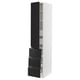 SEKTION / MAXIMERA Gabinete alto+puerta/3 frnt/5 cjn, blanco/Upplöv antracita mate, 15x24x80 "