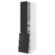SEKTION / MAXIMERA Gabinete alto+puerta/3 frnt/5 cjn, blanco/Upplöv antracita mate, 18x24x80 "