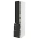 SEKTION / MAXIMERA Gabinete alto+puerta/3 frnt/5 cjn, blanco/Upplöv antracita mate, 15x24x80 "