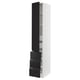 SEKTION / MAXIMERA Gabinete alto+puerta/3 frnt/5 cjn, blanco/Upplöv antracita mate, 15x24x90 "