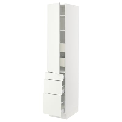 SEKTION / MAXIMERA Gabinete alto+puerta/3 frnt/5 cjn, blanco/Vallstena blanco, 15x24x80 "