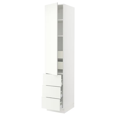 SEKTION / MAXIMERA Gabinete alto+puerta/3 frnt/5 cjn, blanco/Vallstena blanco, 18x24x90 "