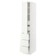 SEKTION / MAXIMERA Gabinete alto+puerta/3 frnt/5 cjn, blanco/Vallstena blanco, 15x24x80 "