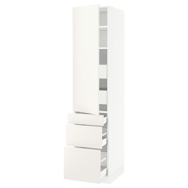 SEKTION / MAXIMERA Gabinete alto+puerta/3 frnt/5 cjn, blanco/Veddinge blanco, 18x24x80 "