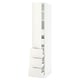 SEKTION / MAXIMERA Gabinete alto+puerta/3 frnt/5 cjn, blanco/Veddinge blanco, 15x24x80 "
