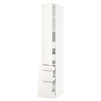 SEKTION / MAXIMERA Gabinete alto+puerta/3 frnt/5 cjn, blanco/Veddinge blanco, 15x24x90 "