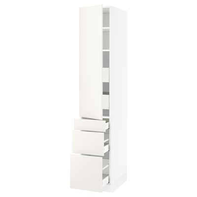SEKTION / MAXIMERA Gabinete alto+puerta/3 frnt/5 cjn, blanco/Veddinge blanco, 15x24x80 "