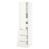 SEKTION / MAXIMERA Gabinete alto+puerta/3 frnt/5 cjn, blanco/Veddinge blanco, 18x24x80 "