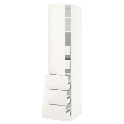 SEKTION / MAXIMERA Gabinete alto+puerta/3 frnt/5 cjn, blanco/Veddinge blanco, 18x24x80 "