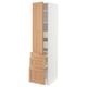 SEKTION / MAXIMERA Gabinete alto+puerta/3 frnt/5 cjn, blanco/Vedhamn roble, 18x24x80 "