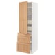 SEKTION / MAXIMERA Gabinete alto+puerta/3 frnt/5 cjn, blanco/Vedhamn roble, 24x24x80 "