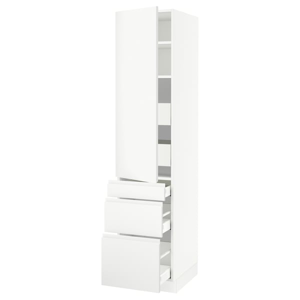 SEKTION / MAXIMERA Gabinete alto+puerta/3 frnt/5 cjn, blanco/Voxtorp blanco mate, 18x24x80 "