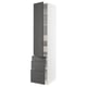 SEKTION / MAXIMERA Gabinete alto+puerta/3 frnt/5 cjn, blanco/Voxtorp gris oscuro, 18x24x90 "