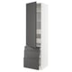 SEKTION / MAXIMERA Gabinete alto+puerta/3 frnt/5 cjn, blanco/Voxtorp gris oscuro, 24x24x90 "