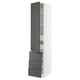 SEKTION / MAXIMERA Gabinete alto+puerta/3 frnt/5 cjn, blanco/Voxtorp gris oscuro, 18x24x90 "