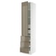 SEKTION / MAXIMERA Gabinete alto+puerta/3 frnt/5 cjn, blanco/Voxtorp marrón grisáceo oscuro alto brillo, 18x24x90 "