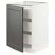 SEKTION / MAXIMERA Gabinete bajo+1 puerta/3 cajones, blanco/Axstad gris oscuro, 21x24x30 "