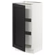 SEKTION / MAXIMERA Gabinete bajo+1 puerta/3 cajones, blanco/Lerhyttan teñido en negro, 15x15x30 "