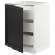 SEKTION / MAXIMERA Gabinete bajo+1 puerta/3 cajones, blanco/Lerhyttan teñido en negro, 24x24x30 "