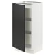 Opción: SEKTION / MAXIMERA Gabinete bajo+1 puerta/3 cajones, blanco/Nickebo antracita mate, 15x15x30 "