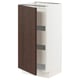 SEKTION / MAXIMERA Gabinete bajo+1 puerta/3 cajones, blanco/Sinarp marrón, 15x15x30 "
