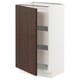 SEKTION / MAXIMERA Gabinete bajo+1 puerta/3 cajones, blanco/Sinarp marrón, 18x15x30 "
