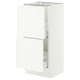 SEKTION / MAXIMERA Gabinete bajo+2 cajones, blanco/Aspudden blanco mate, 15x15x30 "