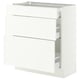 SEKTION / MAXIMERA Gabinete bajo+2 cajones, blanco/Aspudden blanco mate, 30x15x30 "