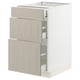 SEKTION / MAXIMERA Gabinete bajo+2 cajones, blanco/Stensund beige, 18x24x30 "