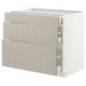 SEKTION / MAXIMERA Gabinete bajo+2 cajones, blanco/Stensund beige, 36x24x30 "