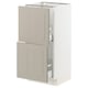 SEKTION / MAXIMERA Gabinete bajo+2 cajones, blanco/Stensund beige, 15x15x30 "
